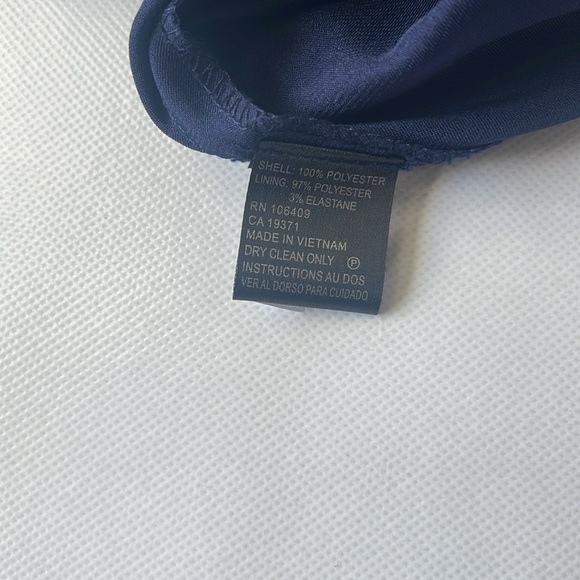 Tahari Elegant Navy Blue Cocktail Dress - Picture 5 of 6